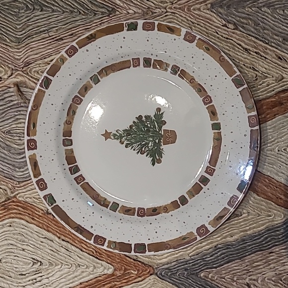 VINTAGE PIER 1 "NATURAL CHRISTMAS" ENGLAND ANGLETERRE DINNER PLATES - Picture 4 of 11